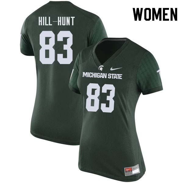 Women #83 Mufi Hill-Hunt Michigan State College Football Jerseys Sale-Green